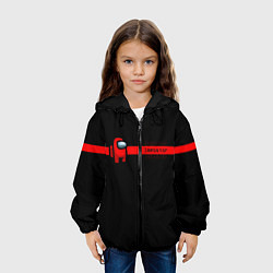 Куртка с капюшоном детская AMONG US - Impostor, цвет: 3D-черный — фото 2