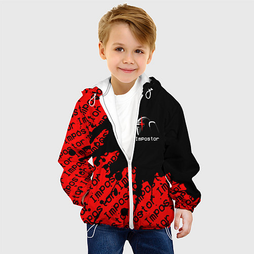 Детская куртка AMONG US - Impostor / 3D-Белый – фото 4