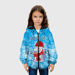 Куртка с капюшоном детская AMONG US СНЕГОВИК, цвет: 3D-черный — фото 2