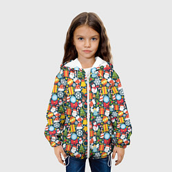 Куртка с капюшоном детская Новый Год, цвет: 3D-белый — фото 2
