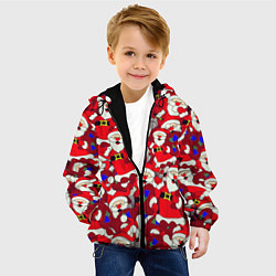 Куртка с капюшоном детская Дед Санта, цвет: 3D-черный — фото 2
