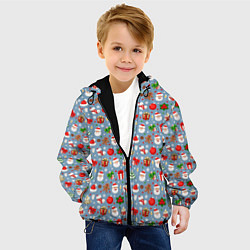 Куртка с капюшоном детская Новый Год, цвет: 3D-черный — фото 2