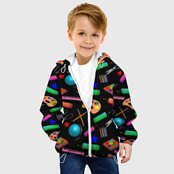 Куртка с капюшоном детская Снова в школу, цвет: 3D-белый — фото 2