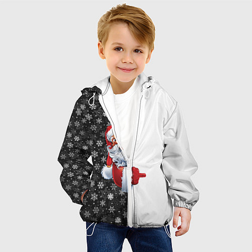 Детская куртка Дедушка Мороз / 3D-Белый – фото 4