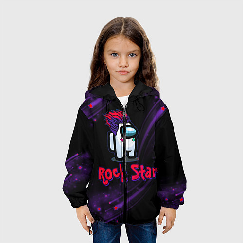 Детская куртка Among Us Rock Star / 3D-Черный – фото 3