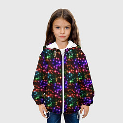 Куртка с капюшоном детская Разноцветное Сияние, цвет: 3D-белый — фото 2