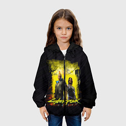 Куртка с капюшоном детская Киберпанк 2077, цвет: 3D-черный — фото 2