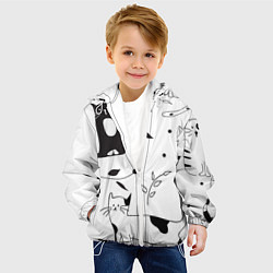 Куртка с капюшоном детская Кис-Кис, цвет: 3D-белый — фото 2