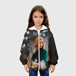 Куртка с капюшоном детская Queens Gambit Ход Королевы, цвет: 3D-белый — фото 2