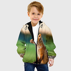 Куртка с капюшоном детская Лиса, цвет: 3D-черный — фото 2