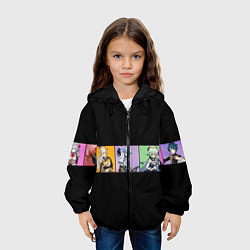Куртка с капюшоном детская Genshin Impact - Полоса, цвет: 3D-черный — фото 2