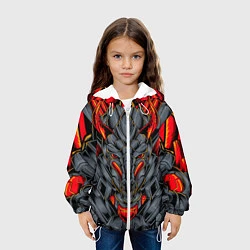 Куртка с капюшоном детская Механический дракон, цвет: 3D-белый — фото 2