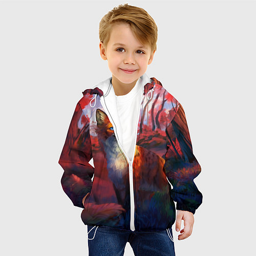 Детская куртка Рыжая лиса / 3D-Белый – фото 4