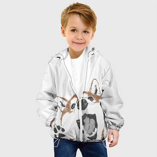 Детская куртка Shiba Inu / 3D-Белый – фото 4