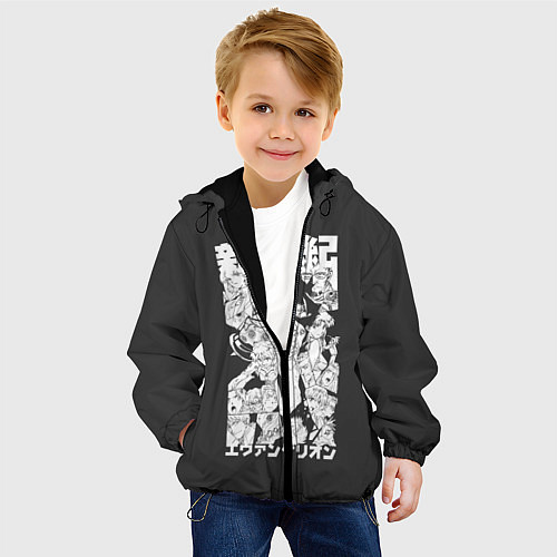 Детская куртка Евангилион / 3D-Черный – фото 4