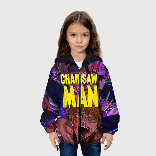 Детская куртка Человек Бензопила / 3D-Черный – фото 3