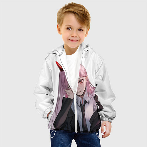 Детская куртка Человек Бензопила / 3D-Белый – фото 4