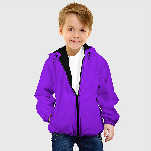 Детская куртка Фиолетовый / 3D-Черный – фото 4
