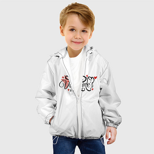 Детская куртка День Влюбленных / 3D-Белый – фото 4