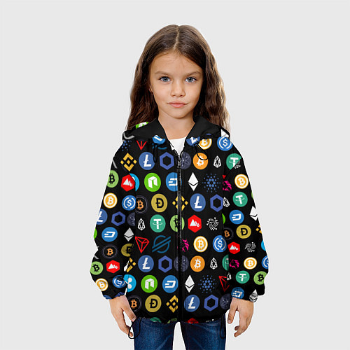 Детская куртка BITCOIN БИТКОИН Z / 3D-Черный – фото 3