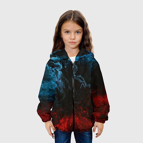 Детская куртка Огонь И Вода / 3D-Черный – фото 3