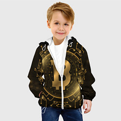 Куртка с капюшоном детская ЗОЛОТОЙ БИТКОИН, цвет: 3D-белый — фото 2