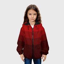 Куртка с капюшоном детская Красный Градиент, цвет: 3D-черный — фото 2