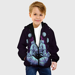 Куртка с капюшоном детская Космическое Расслабление, цвет: 3D-черный — фото 2