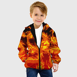 Куртка с капюшоном детская ДРАКОН, цвет: 3D-черный — фото 2