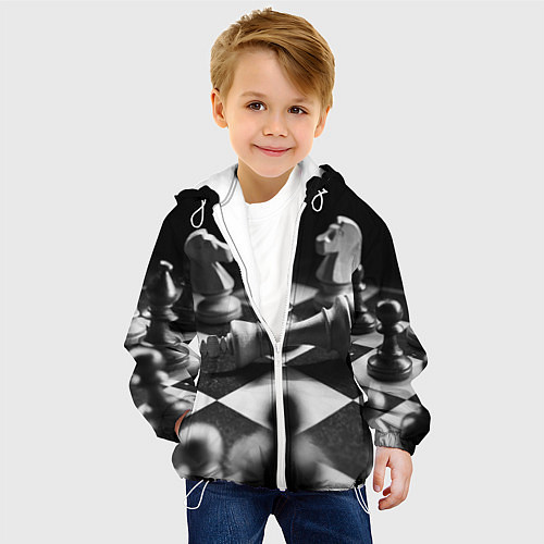 Детская куртка Шахматы / 3D-Белый – фото 4