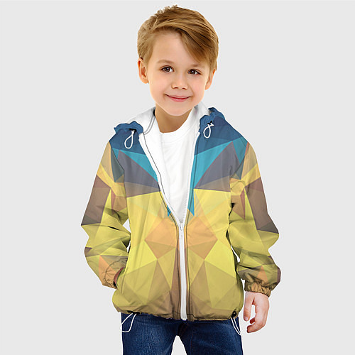 Детская куртка Абстрактная Геометрия / 3D-Белый – фото 4