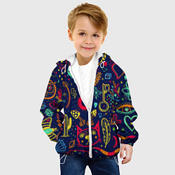 Куртка с капюшоном детская Узоры из снов, цвет: 3D-белый — фото 2