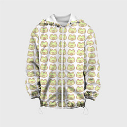 Куртка с капюшоном детская Лягушечки, цвет: 3D-белый