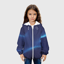 Куртка с капюшоном детская 3D волна, цвет: 3D-белый — фото 2