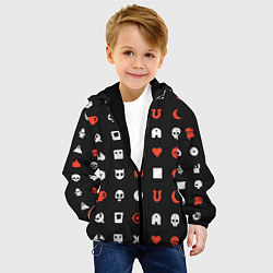 Куртка с капюшоном детская Любовь смерть и роботы, цвет: 3D-черный — фото 2