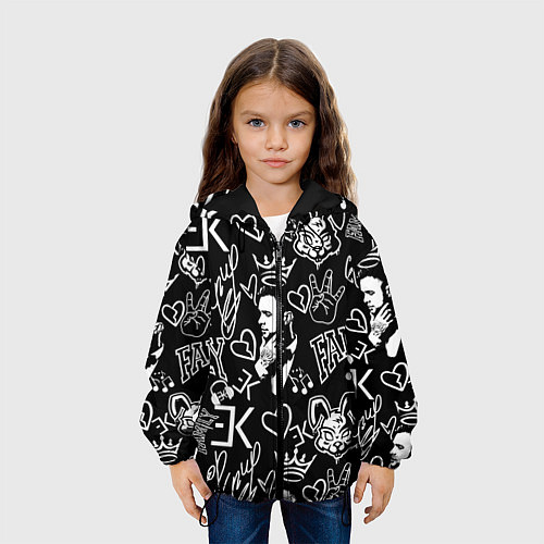 Детская куртка Егор Крид LogoBombing / 3D-Черный – фото 3