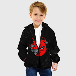 Куртка с капюшоном детская CYBERPUNK 2077 КОТ КИАНУ РИВЗ, цвет: 3D-черный — фото 2