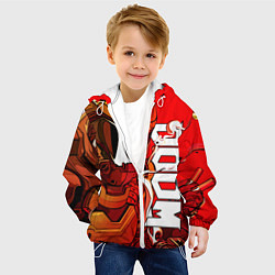 Куртка с капюшоном детская DOOM Eternal, цвет: 3D-белый — фото 2