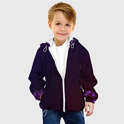 Куртка с капюшоном детская Оттенки, цвет: 3D-белый — фото 2