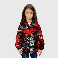 Куртка с капюшоном детская Алукард, Хеллсинг, цвет: 3D-черный — фото 2