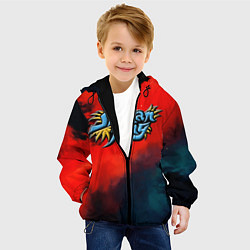 Куртка с капюшоном детская Шаман Кинг, цвет: 3D-черный — фото 2