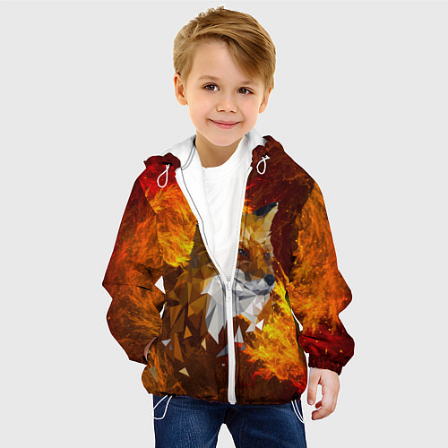Детская куртка Огненный Лис / 3D-Белый – фото 4