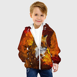 Куртка с капюшоном детская Огненный Лис, цвет: 3D-белый — фото 2