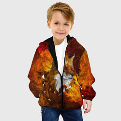 Куртка с капюшоном детская Огненный Лис, цвет: 3D-черный — фото 2