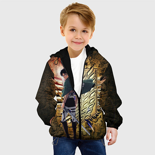 Детская куртка Грозный солдат Эрен / 3D-Черный – фото 4