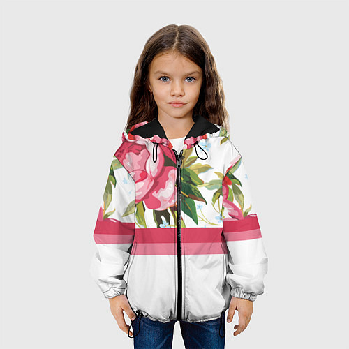 Детская куртка Нежные Розы / 3D-Черный – фото 3