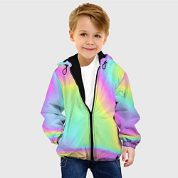 Куртка с капюшоном детская Цвет волшебства, цвет: 3D-черный — фото 2