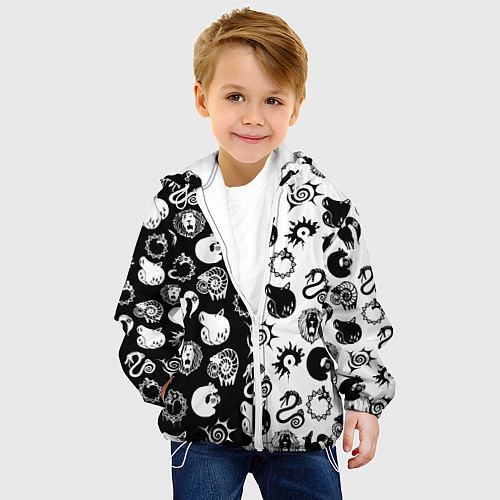 Детская куртка ЭМБЛЕМЫ МАГИЧЕСКАЯ БИТВА JK / 3D-Белый – фото 4