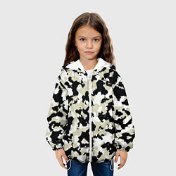 Куртка с капюшоном детская Холодный камуфляж, цвет: 3D-белый — фото 2