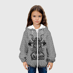 Куртка с капюшоном детская Valheim Viking dark, цвет: 3D-белый — фото 2